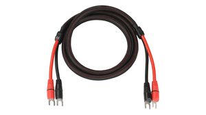 Test Lead with Spade Connectors, 60A Silicone 2m Black / Red